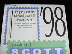 Scott 1998 Dependencies of Australia Specialty Stamp Supplement 11 211S098