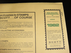 Scott 1982 New Zealand & Dependencies Specialty Album Supplement 36 220S082 NOS