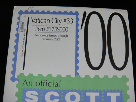 Scott 2000 Vatican City Specialty Stamp Supplement 33 375S000