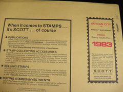 Scott 1983 Vatican City Specialty Stamp Supplement 16 375S083 NOS