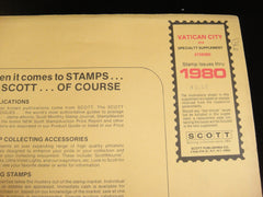 Scott 1980 Vatican City Specialty Stamp Supplement 14 375S080 NOS