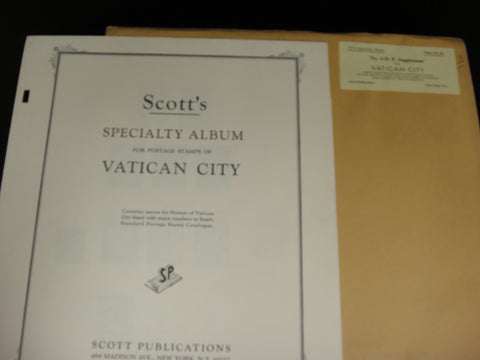 Scott 1970 Vatican City Specialty Stamp Supplement 4 NOS