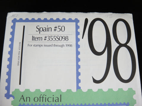 Scott 1998 Spain Specialty Stamp Supplement 50 355S098