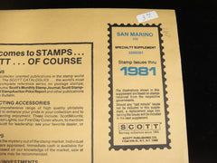 Scott 1981 San Marino Specialty Stamp Album Supplement 32 328S081