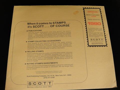 Scott American Series Stamp Supplement 41 United States 1980 170S080
