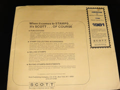 Scott 1981 American Specialty Stamp Supplement 42 US & UN 170S081 NOS