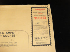 Scott 1979 American Series Stamp Supplement 40 United States 170S079 NOS