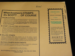 Scott 1982 American Series Stamp Supplement 43 United States & UN 170S082