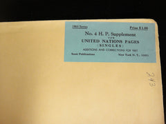 Scott 1967 U.N. Singles Stamp Album Supplement 4 United Nations NOS