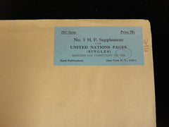 Scott 1966 U.N. Singles Stamp Supplement 3 United Nations NOS