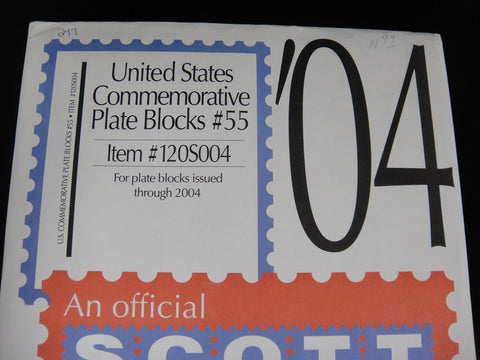 Scott 2004 Commemorative Plate Block Stamp Supplement 55 United States 120S004