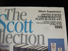 Scott 1990 Commemorative Plate Block Stamp Supplement 41 United States 120S090