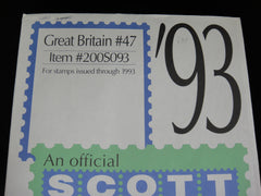 Scott 1993 Great Britain Specialty Stamp Supplement 47 200S093 NOS