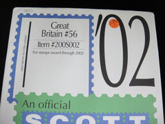Scott 2002 Great Britain Specialty Stamp Supplement 56 200S002 NOS