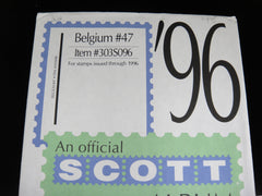 Scott 1996 Belgium Specialty Stamp Album Supplement 47 303S096