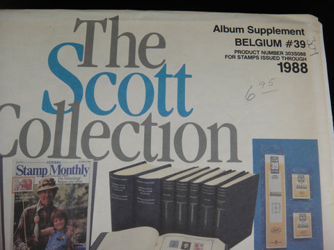 Scott 1988 Belgium Specialty Stamp Album Supplement 39 303S088