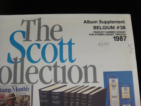 Scott 1987 Belgium Specialty Stamp Album Supplement 38 303S087