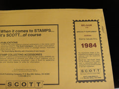 Scott 1984 Belgium Specialty Stamp Album Supplement 35 303S084 NOS