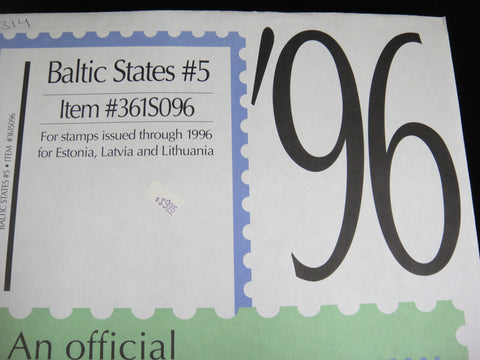 Scott 1996 Baltic States Specialty Stamp Album Supplement 5 361S096