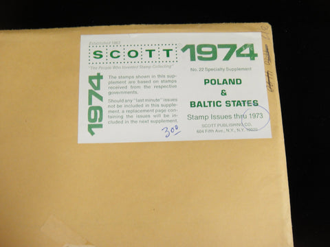 Scott 1973 Poland & Baltic States Specialty Supplement 22 NOS