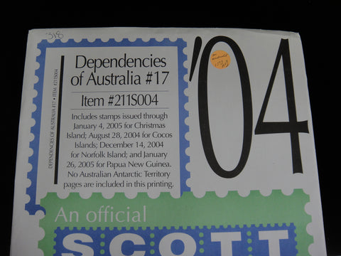 Scott 2004 Dependencies of Australia Specialty Supplement 17 211S004