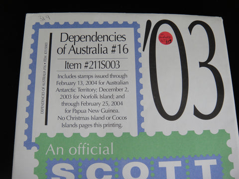 Scott 2003 Dependencies of Australia Specialty Supplement 16 211S003