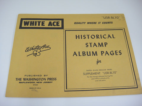 White Ace 1979 Regular Issue Blocks Album Supplement United States USR-BL10