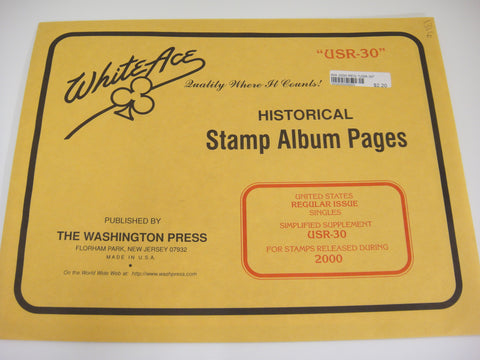 White Ace 2000 Regular Issue Singles Simplified Supplement United States USR-30