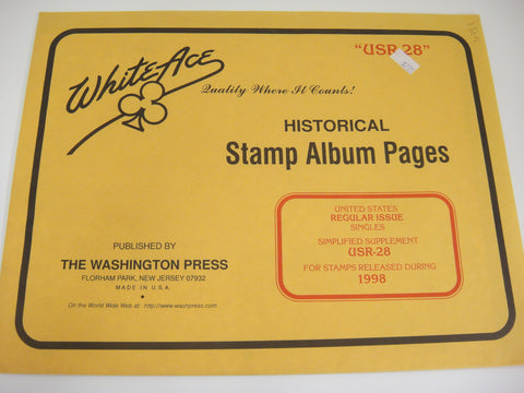 White Ace 1998 Regular Issue Singles Simplified Supplement United States USR-28