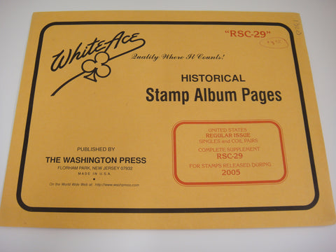 White Ace 2005 Regular Issue Singles Complete Supplement RSC-29 United States