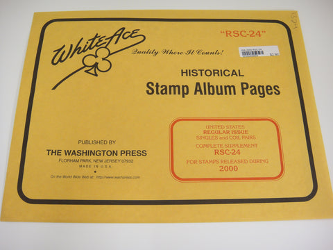 White Ace 2000 Regular Issue Singles Coil Pairs Complete Supplement United States RSC-24