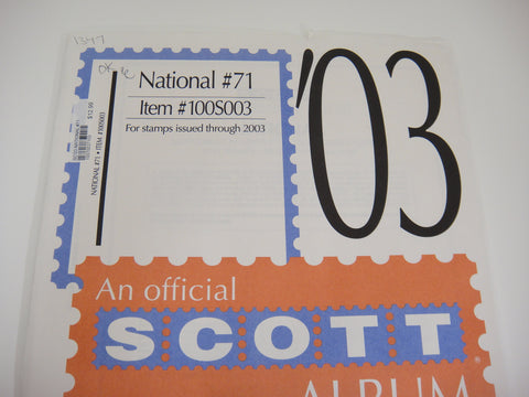 Scott National Stamp Supplement 71 United States 2003 100S003 NOS