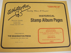 White Ace 1987 US Regular Issue Plate Blocks Number Coils Booklet Panes Supplement USR-PB18