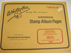 White Ace 1989 Regular Issue Blocks Coil Pairs Booklet Panes Supplement United States USR-BL20