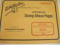 White Ace 1989 US Regular Issue Plate Blocks Number Coil Strips Booklet Panes Supplement USR-PB20