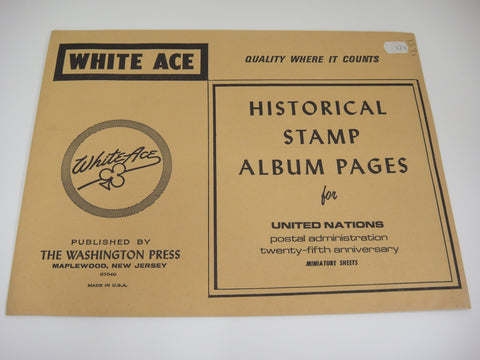 White Ace 1976 UN Miniature Sheets Album Supplement United Nations
