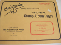 White Ace 1993 US Miniature Sheets Album Supplement United Nations UNMS-93