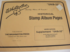 White Ace 1986 UN Inscription Blocks of 4 Stamp Supplement United Nations UNIB-32