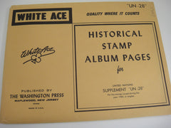 White Ace 1980 United Nations Singles Stamp Album Supplement UN-28