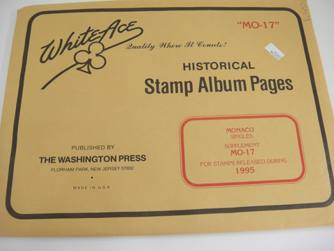 White Ace 1995 Monaco Stamp Album Supplement MO-17