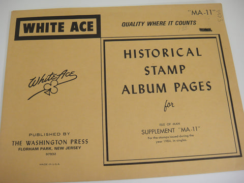 White Ace 1984 Isle of Man Stamp Singles Supplement  MA-11 NOS