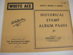 White Ace 1978 Vatican City Stamp Singles Album Supplement V-29 NOS