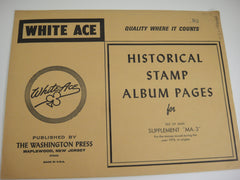 White Ace 1976 Isle of Man Stamp Singles Album Supplement MA-3 NOS