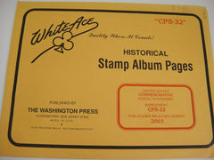White Ace Commemorative Postal Stationery Supplement United States 2003 CPS-32