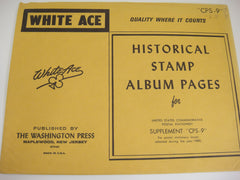 White Ace 1980 Commemorative Postal Stationery Supplement United States CPS-9