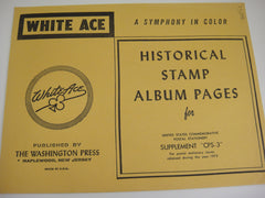 White Ace 1973 Commemorative Postal Stationery Supplement United States CPS-03