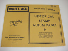 White Ace 1982 Mister Zip Commemorative Blocks Album Supplement United States ZB-18 NOS