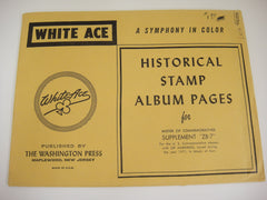 White Ace 1971 Mister Zip Commemorative Blocks Album Supplement United States ZB-7