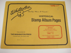 White Ace 1990-1991 US Air Mail Blocks Coil Pairs Booklet Panes Album Supplement United States AMB-17 NOS