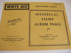 White Ace 1984 Israel Tab Singles Stamp Album Supplement ITAB-28